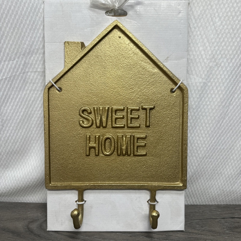 Sweet Home Gold Tone Metal Wall Decor 9.5" X 8.25 "